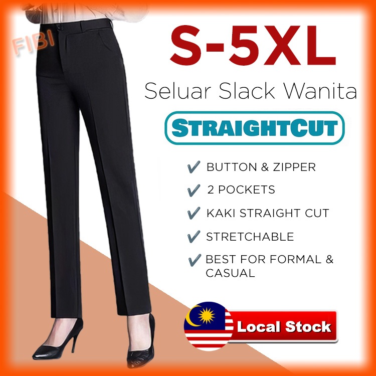 Seluar Slack Perempuan/Seluar Kerja Wanita/Lady Long Pant/Women Formal ...