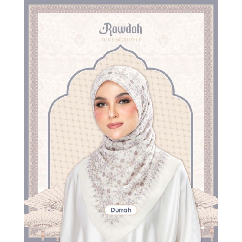 Ready Stock Tudung ruffle Rawdah Series ( white label ) | Shopee Malaysia