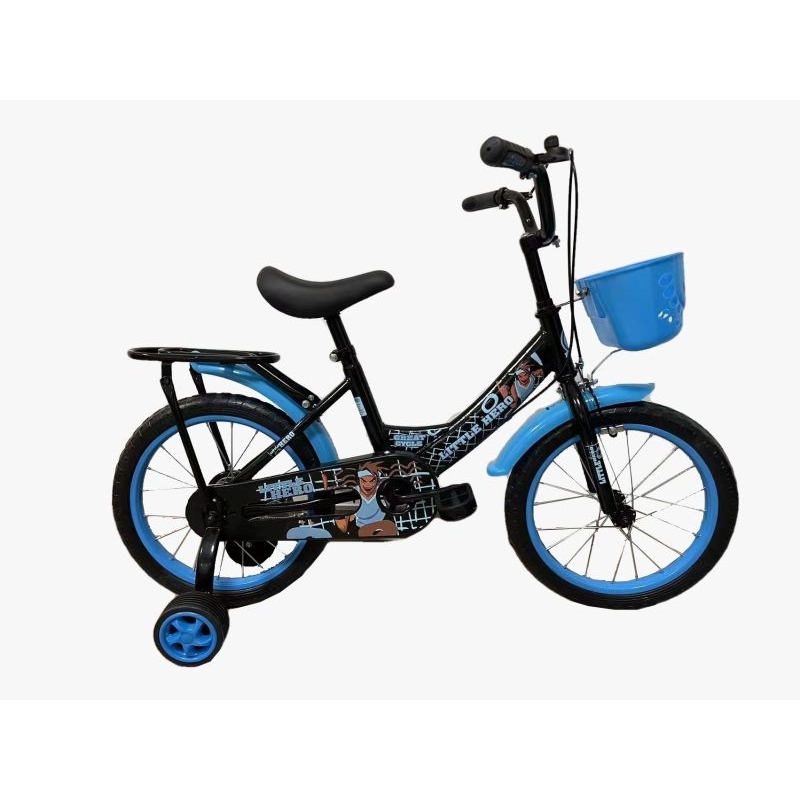 Basikal 16 inchi LITTLE HERO (tyre mati) untuk budak lelaki tahun