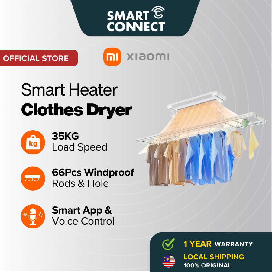 Xiaomi Mijia Intelligent Clothes Hanger with Dryer Ultra-Large Hanging ...