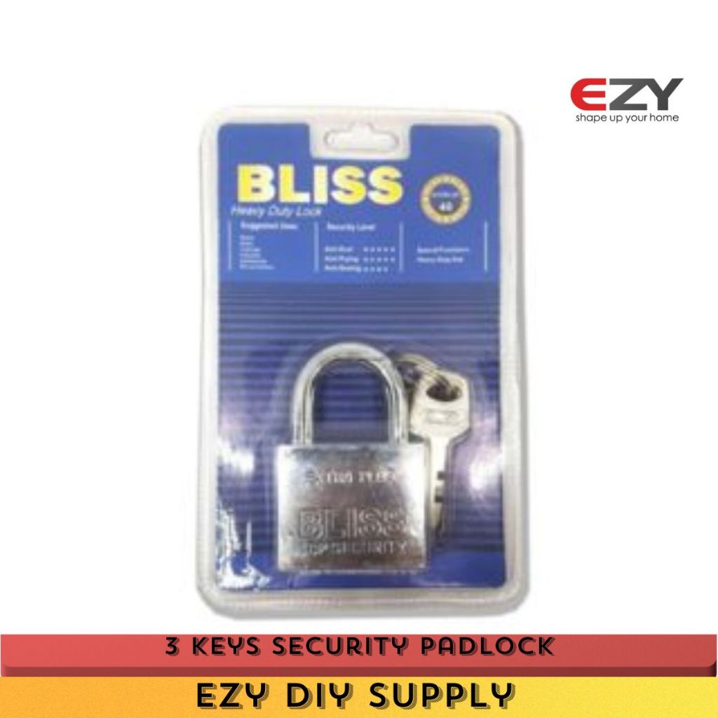 3 keys High Security Padlock 50mm Stainless Steel Heavy Duty Brass ...