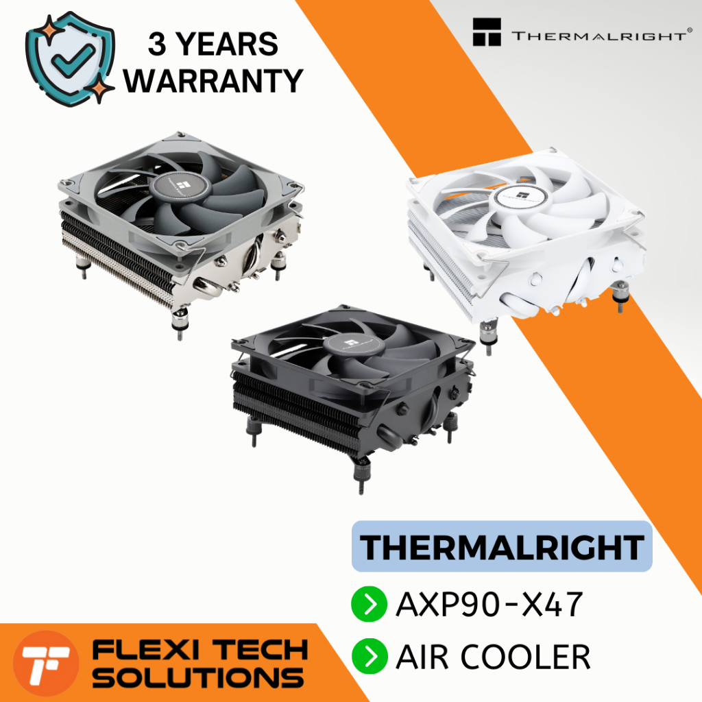 Dissipatore CPU AXP90 X47 Bianco | 4 Heatpipes, 47 Mm Basso Profilo, Ventola 92 Mm 2700 RPM, Per ITX