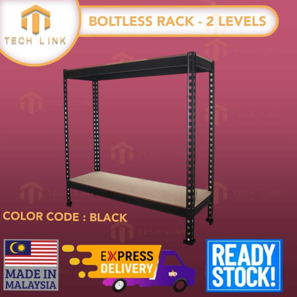BOLTLESS RACK 30CM (D) X 90CM (L) X 75CM (H) X 2 Levels | Shopee Malaysia