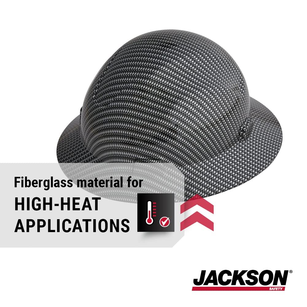 Jackson Safety Blockhead Fiberglass Hard Hat Construction Safety