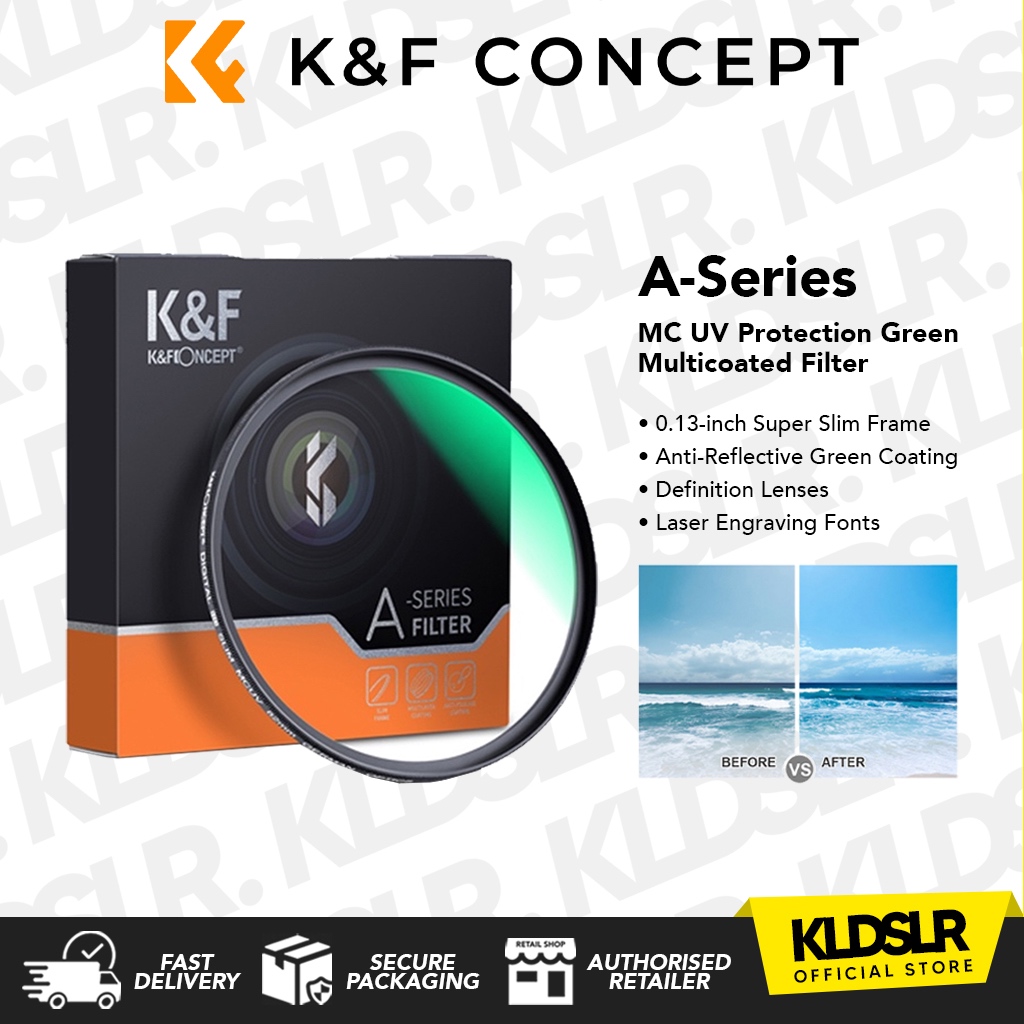 Jual K&f 49–82mm Nano-x Series Magnetic Mcuv Filter – Slim Lens Protector Green Multi Coating X03 Ukuran 55mm