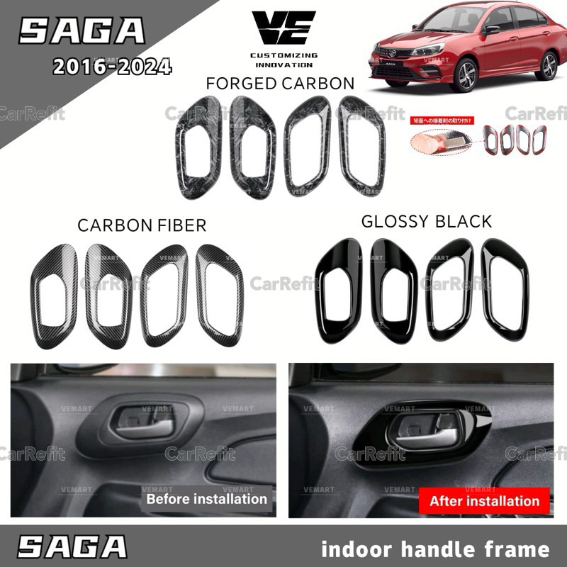 CarRefit proton saga vvt premium 2016-2024 car indoor handle frame ...