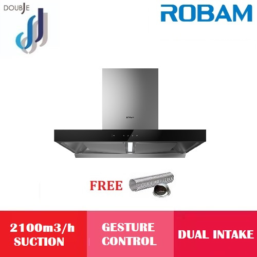 Robam 2100m3/h Turbo Function Intelligent Gesture Control 2.0 Range ...