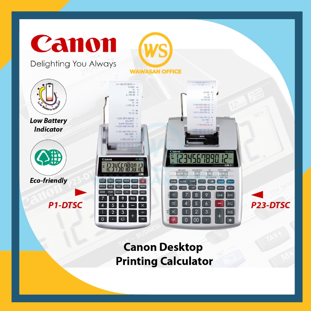 Canon Printing Calculator / Canon P1-DTSC / Canon P23-DTSC / Kalkulator ...