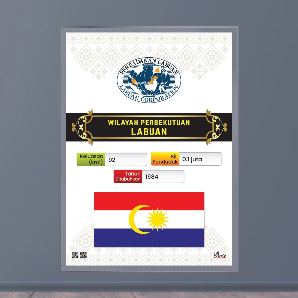 [NEW] A4 Bendera negeri laminate poster Merdeka hari kebangsaan sejarah ...