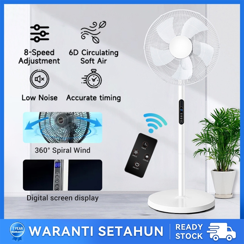 Stand Fan 16 inch Remote control Floor Fan Home Office Shaking Head