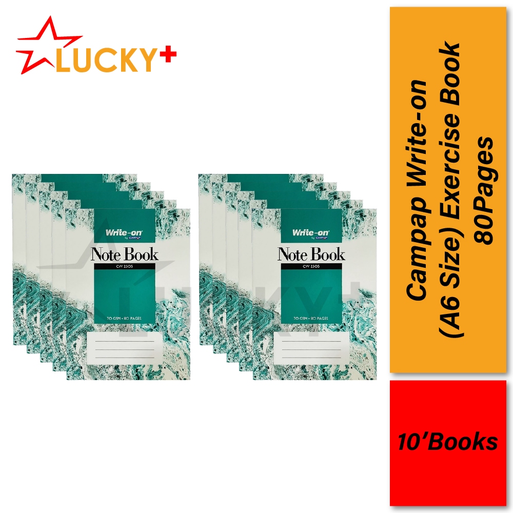 Campap Write-On A6 Exercise Book(10Book)(80Page) | Small Note Book ...