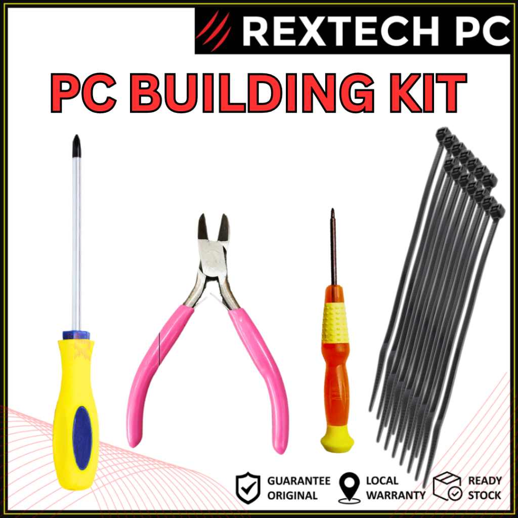 PC BUILDING STARTER KIT TOOLS FOR COMPUTER BUILDING SCREWDRIVER CUTTER ...