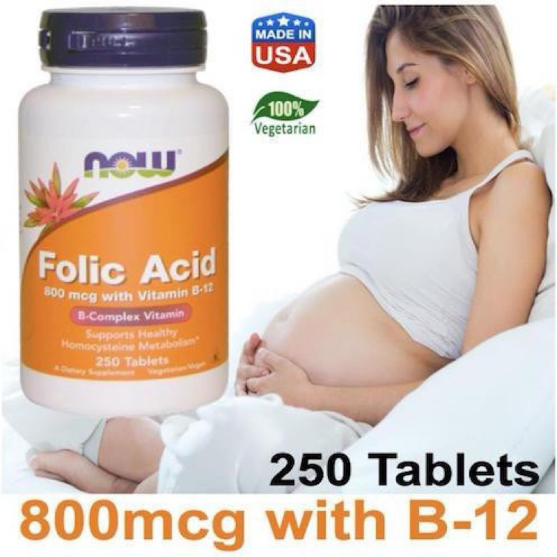 Ready Stock Exp 11 26 Folic Acid 800mcg With B 12 B12 B Complex 100 Vegetarian Usa