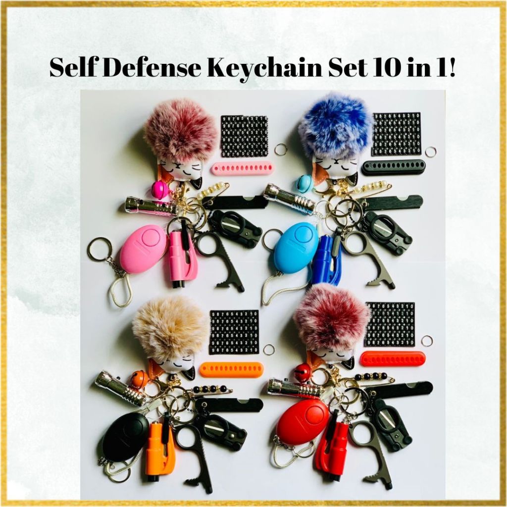 Self Defense Keychain Safety Keychain Set 10 in 1 | Shopee Malaysia