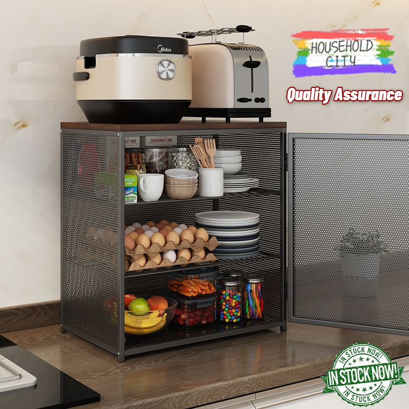Spice Rack Kitchen Cabinet Rack Countertop Storage Shelf Cupboard ...