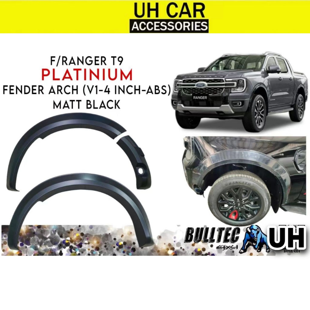 FORD RANGER T9 2024 PLATINIUM ABS 4INCH FENDER ARCH FLARE FLARES WITH ...