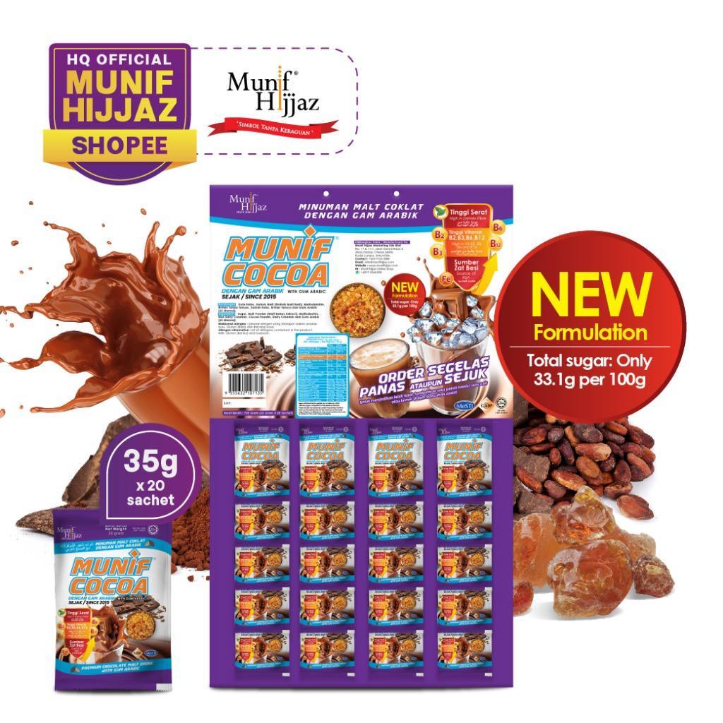 Munif Cocoa Arabic Gum 900gSACHET/PAPAN | Shopee Malaysia