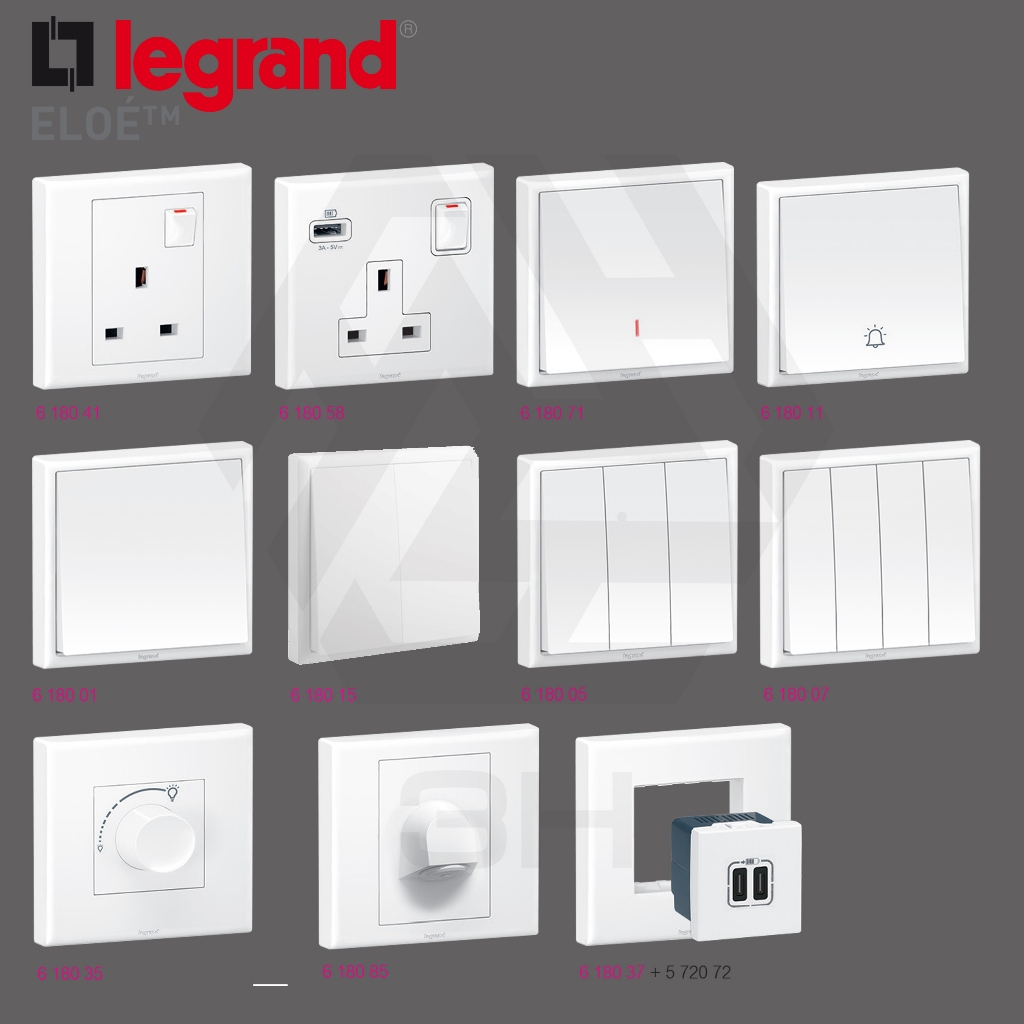 (Legrand ELOE Series)/(KAWA Elite KB Series) Flush Mounting Switch and ...