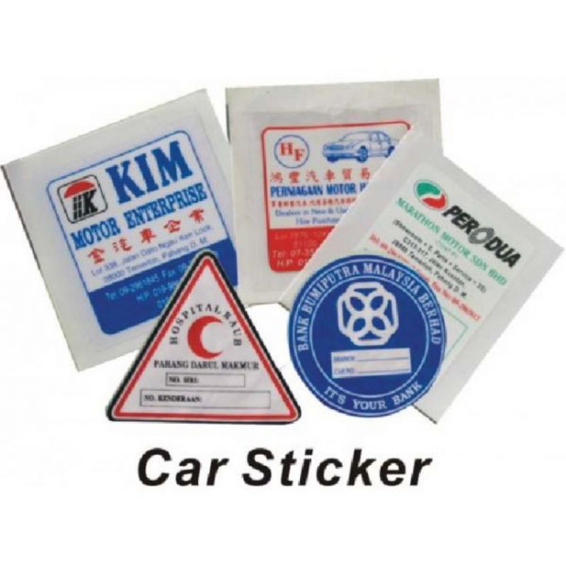 Custom Make Made Windscreen Sticker Decal Cermin (Msg for pricing ...