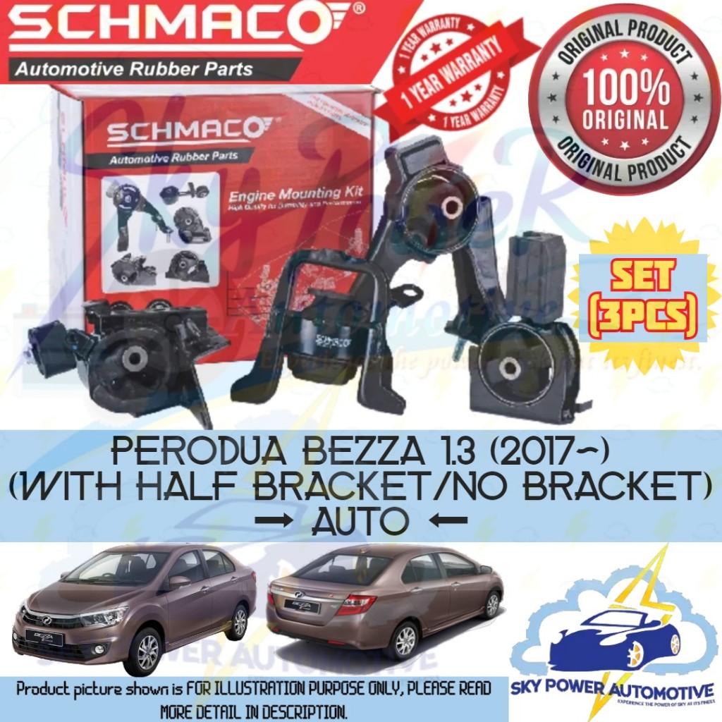 PERODUA BEZZA 1.3 (2017-ON) (AUTO) SCHMACO ENGINE MOUNTING (SET ...