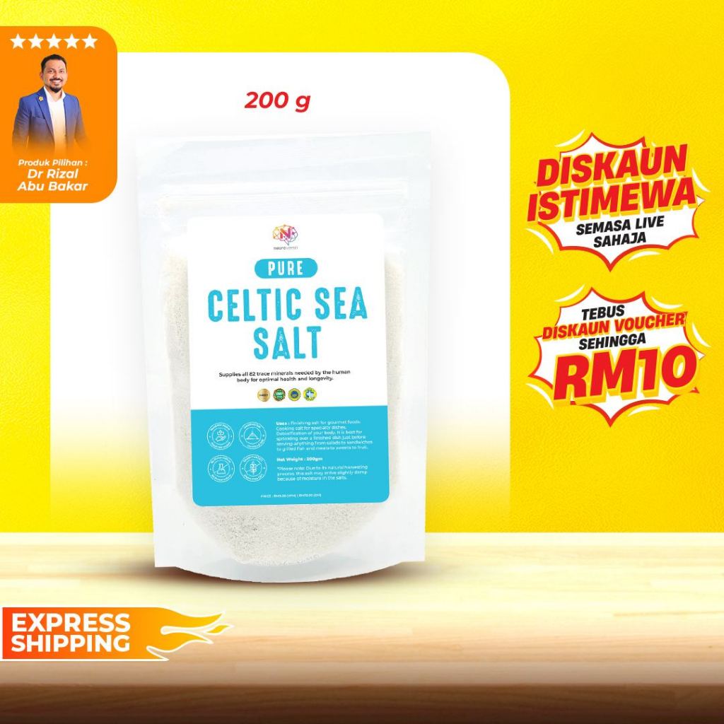 NATURAL CELTIC SEA SALT BY DR RIZAL ABU BAKAR COMBO 6 PACK | Shopee ...