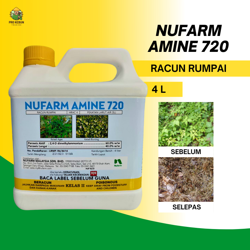 Nufarm Amine 720 Racun Rumput Racun Rumpai Padi Racun Keladi Agas