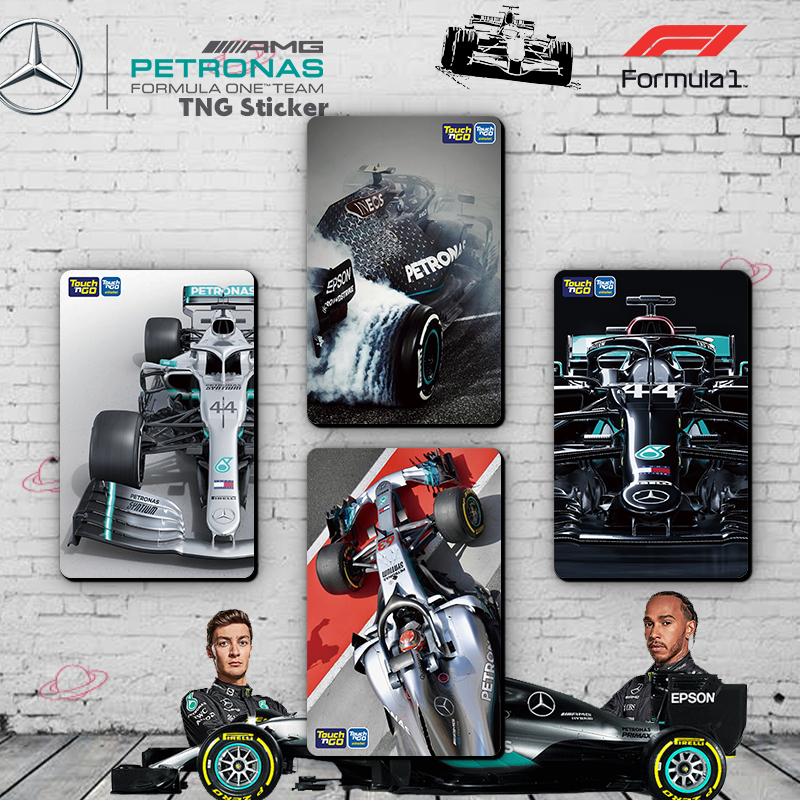 MERCEDES F1 TNG Pelekat - Tng Touch N Go/Bank kad pelekat pelindung ...