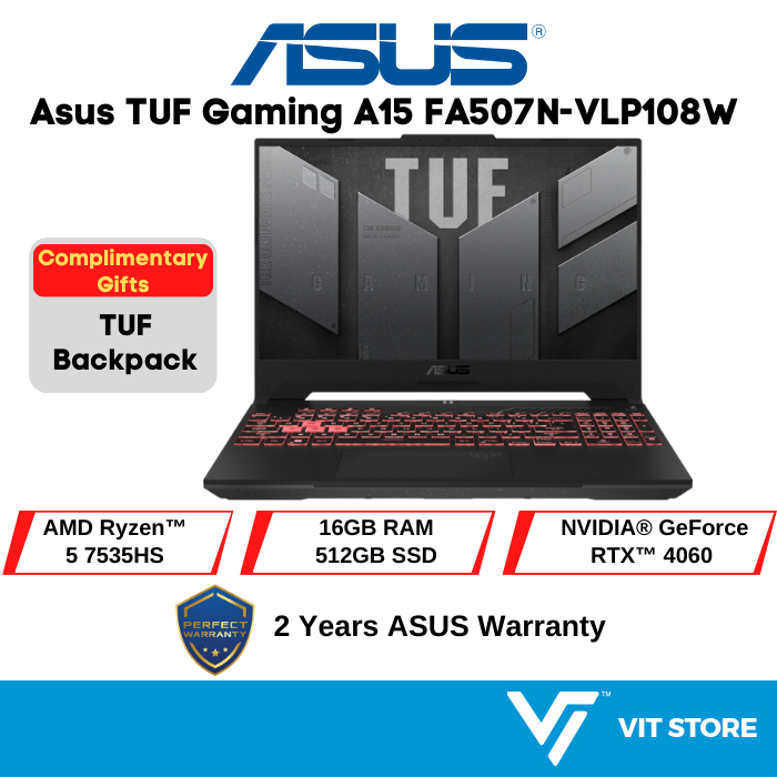 ASUS TUF GAMING A15 FA507N-VLP108W AMD Ryzen™ 5 7535HS 16GB 512GB ...