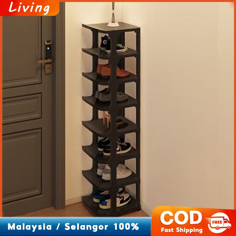 Rak Kasut Multi-layer Folding Shoe Rack Plastic Shoe Rack Organizer ...