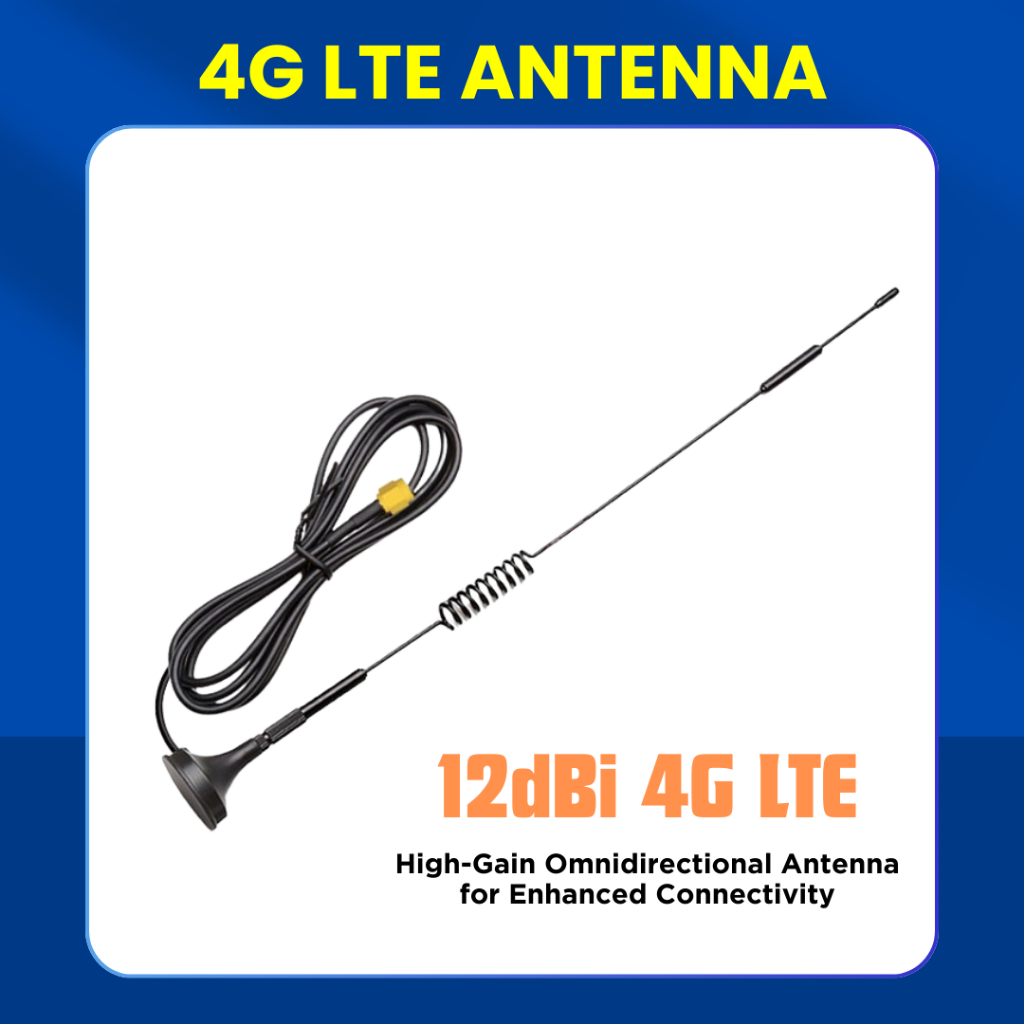 12dBi 4G LTE Outdoor Omni Antenna with Magnetic Base SMA Male 3m Cable ...