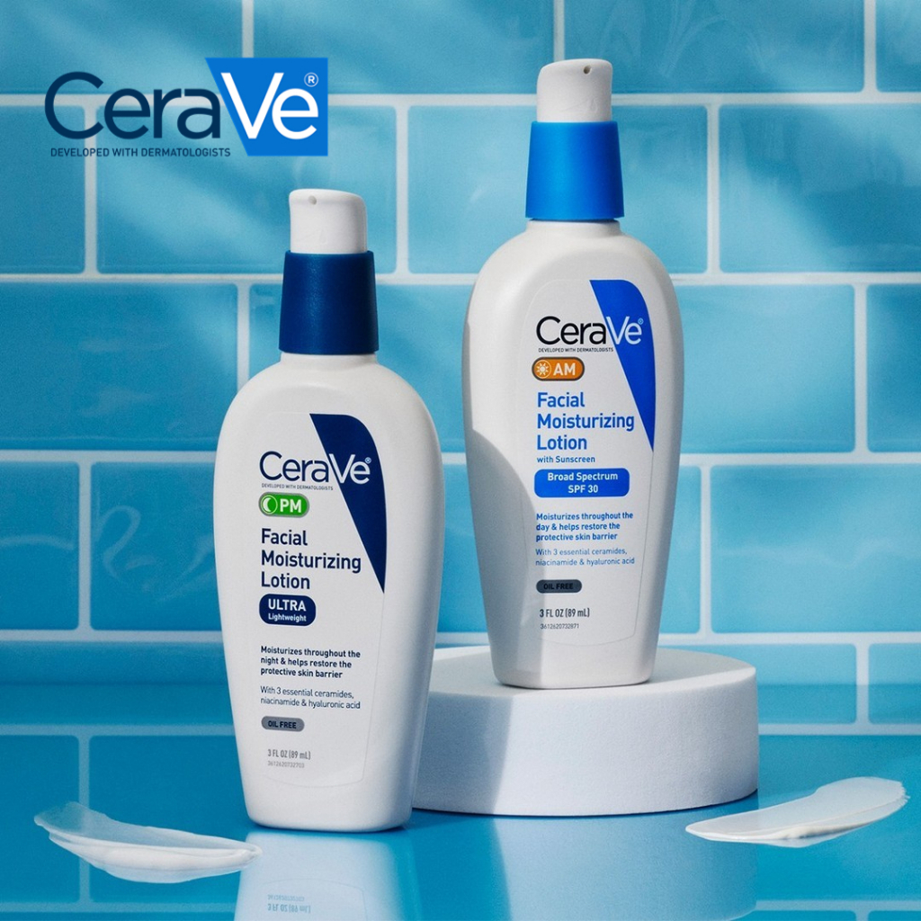 CeraVe AM/PM Facial Moisturizing Lotion SPF30 OilFree Sunscreen Face Moisturizer Lotion 89ml