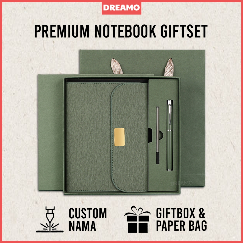 Premium Notebook Pen Giftbox Set Buku Nota Custom Design Pen Kotak ...