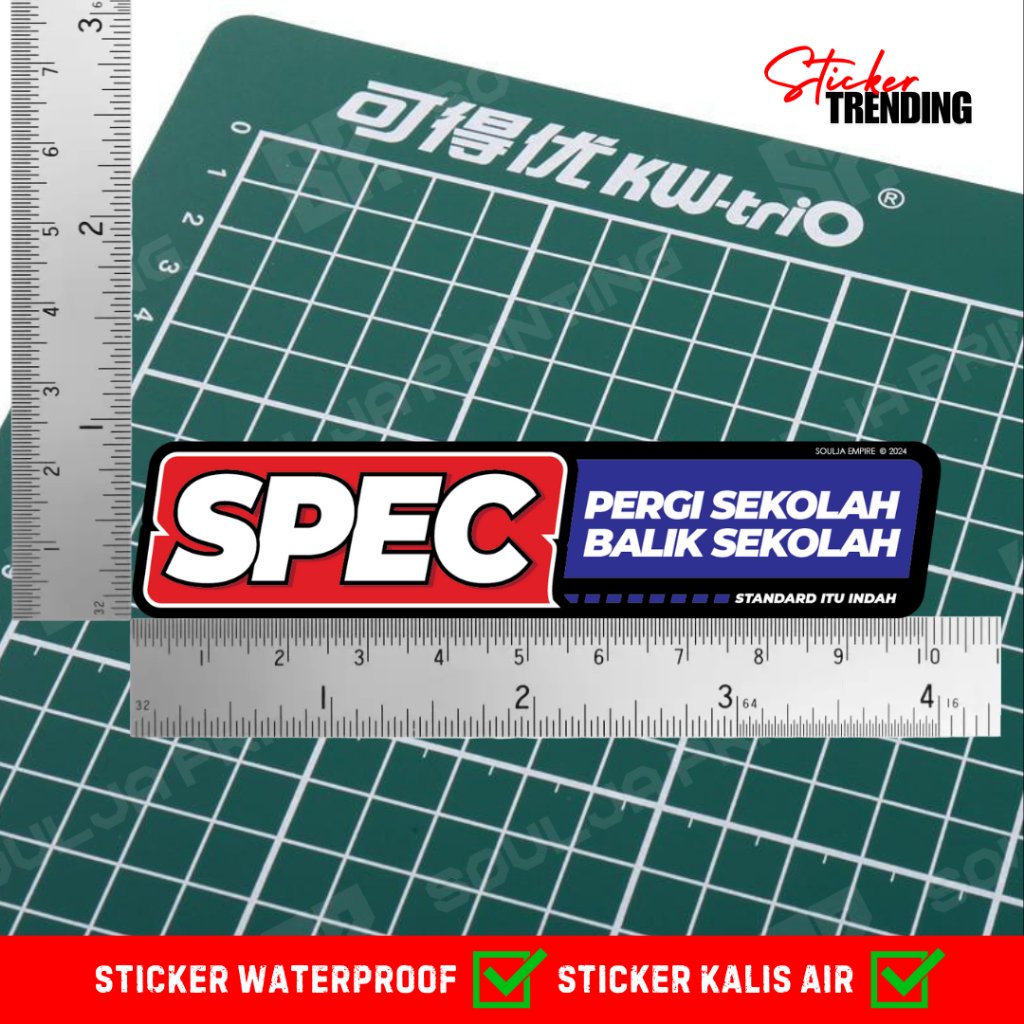 Sticker SPEC Pergi Sekolah Balik Sekolah | STD048 | Shopee Malaysia