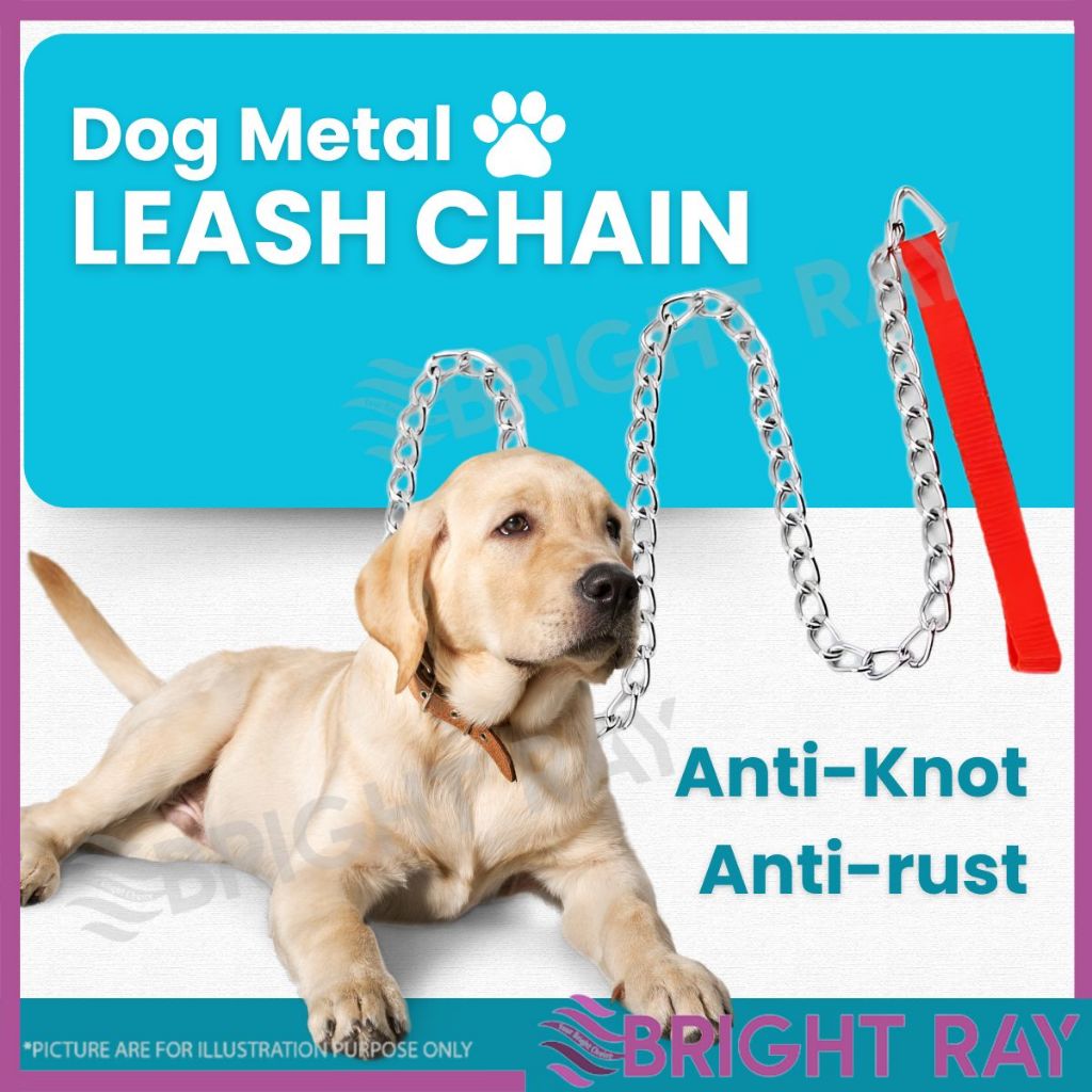 Dog Chain Leash with Soft Handle Easy Grip Chain for Small to Large ...