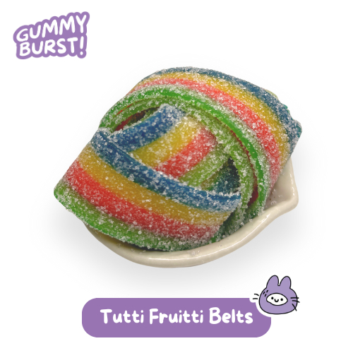 Gummy Burst! | Sour Belt Sour Ribbon Cola Apple Strawberry Tutti ...