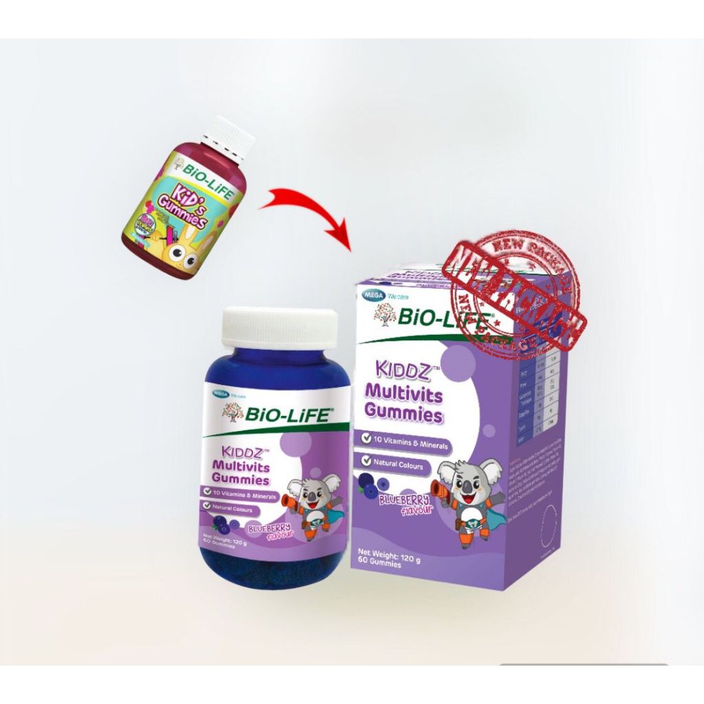 BiO-LiFE KIDDZ™ Multivits Gummies (60 Gummies) [BLUEBERRY FLAVOUR ...