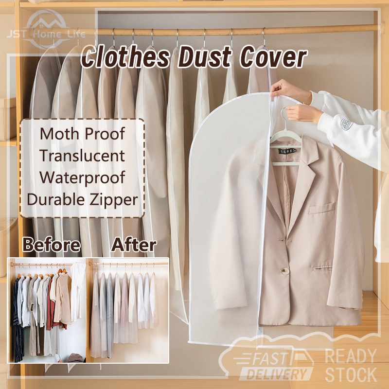 Clothes Dust Cover Transparent Plastic Baju Gantung Dust Bag