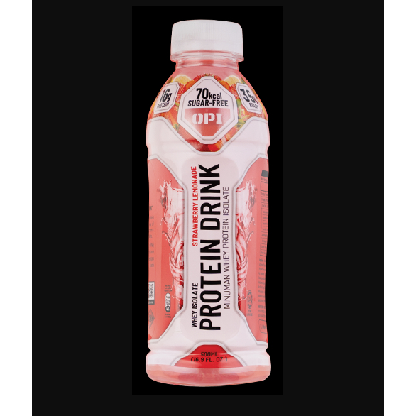 100% WHEY PROTEIN ISOLATE OPI PROTEIN DRINK (STRAWBERRY LEMONADE 500ML ...