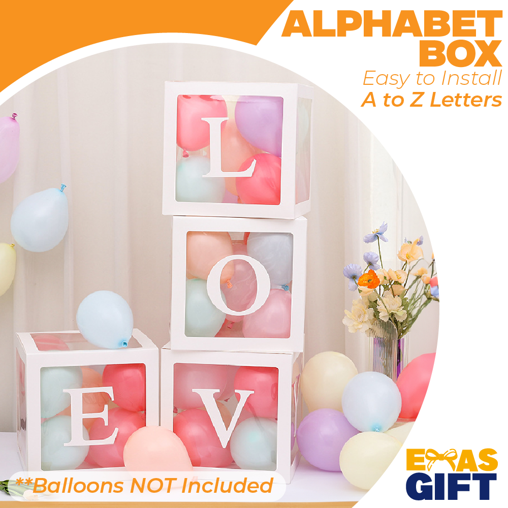 Birthday Alphabet Box Party Wedding Kahwin Majlis 30*30cm DIY A-Z ...