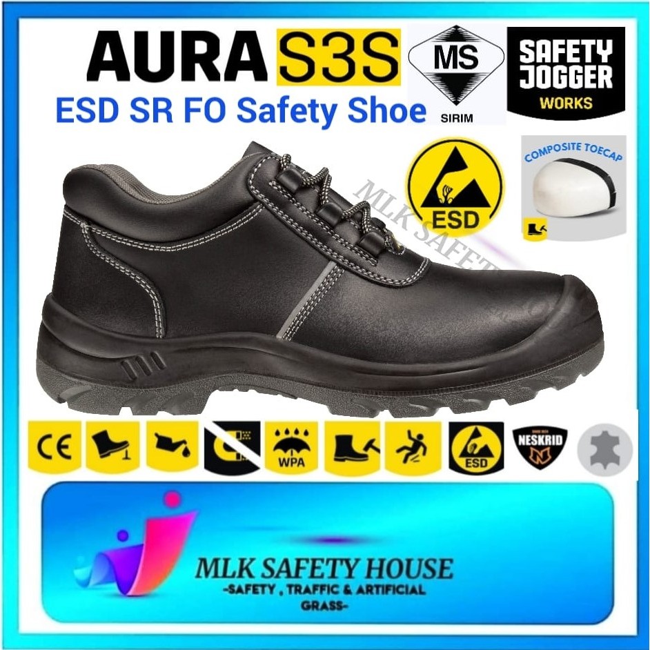 SAFETY JOGGER AURA S3 SRC ESD SRC With SIRIM & DOSH Leather Safety