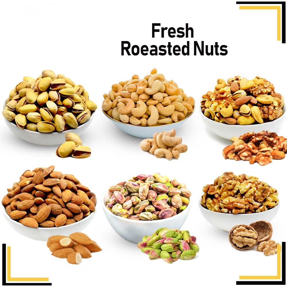 Mix Nuts Roasted Kacang| Almond | Pistachio | Walnut | Kernels Gajus ...