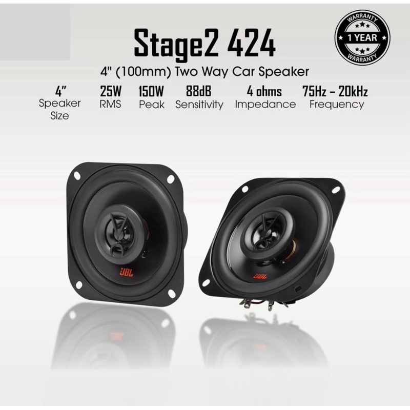 JBL Stage 2 424 2-Way Speaker (4") | Shopee Malaysia