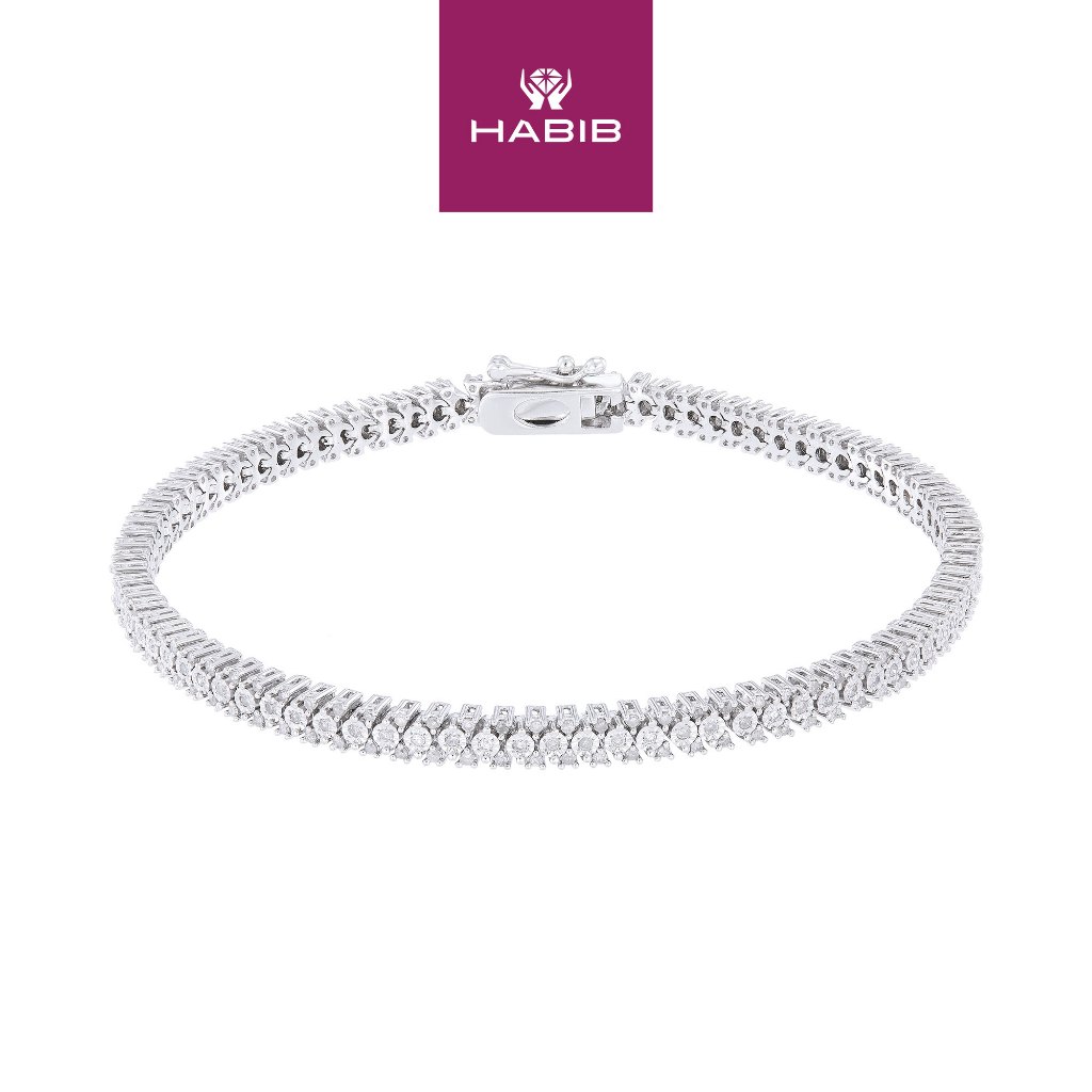 HABIB 925 Silver 1 Carat Diamond Tennis Bracelet 67948 Shopee Malaysia