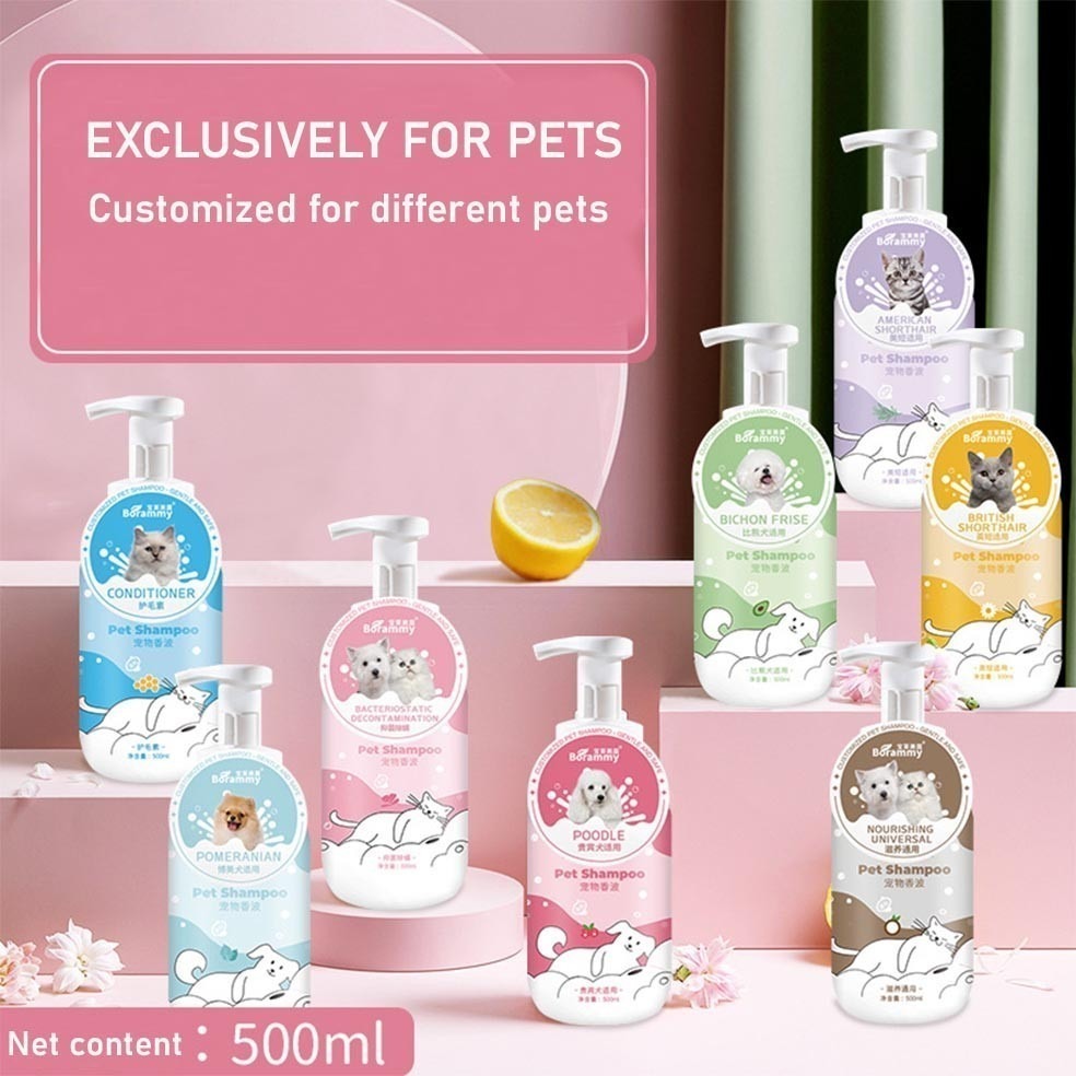 Borammy Shower Pet Shampoo for Cats & Dogs 500ML (Removing Fleas Mites ... - Minimize Cat Shampoo For Flea Itchy