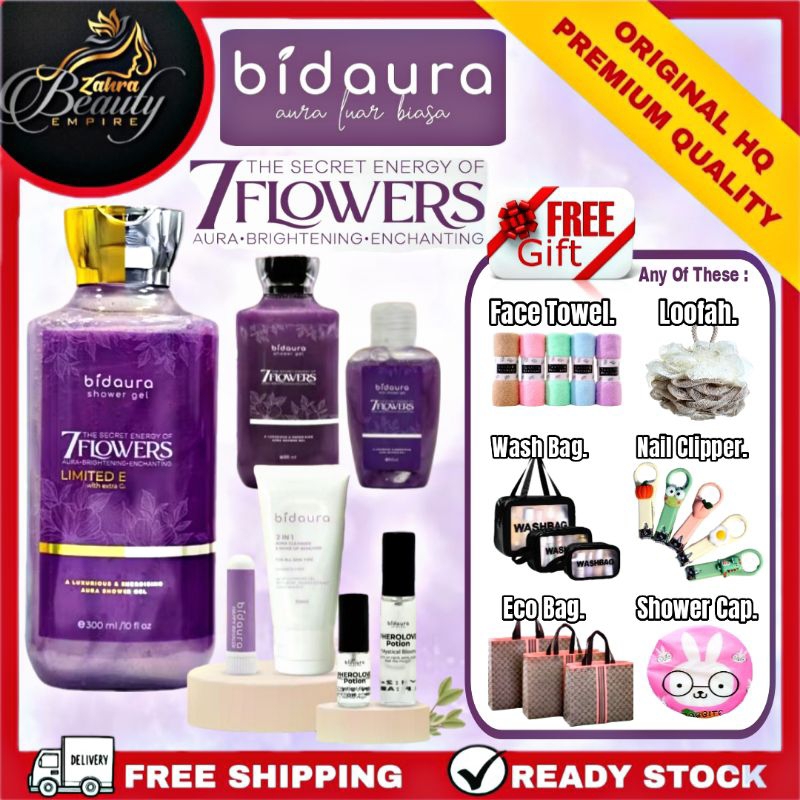 BIDAURA Shower Gel | Sabun Mandian Aura 7 Bunga | Aura Bocor Wajah ...