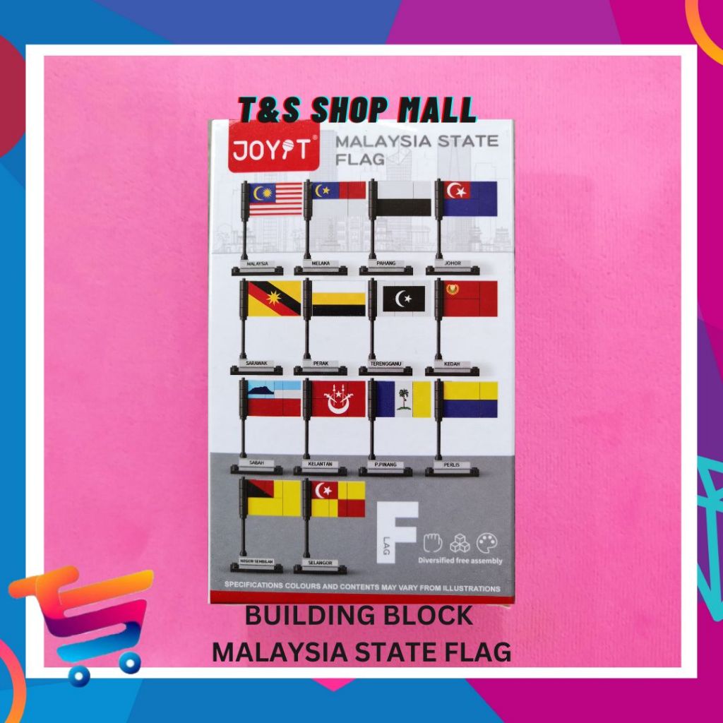 JOYIT MALAYSIA STATE FLAG Toy eco shop flag Building Block limited ...