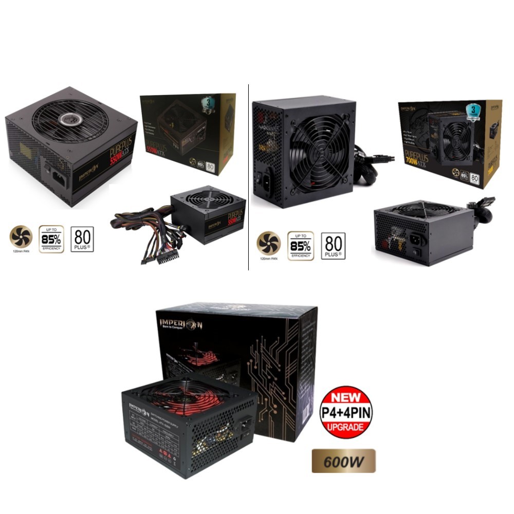 Imperion Pureplus 700w 550w 80 Plus 600w Atx Power Supply 3 Years Warranty Shopee Malaysia 6274