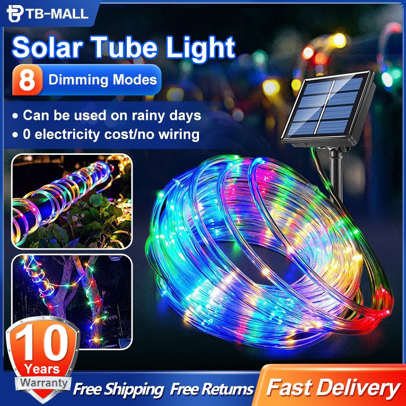 Solar Fairy Lights 22m LED Rope Lights Outdoor Waterproof Zhaiyue ...