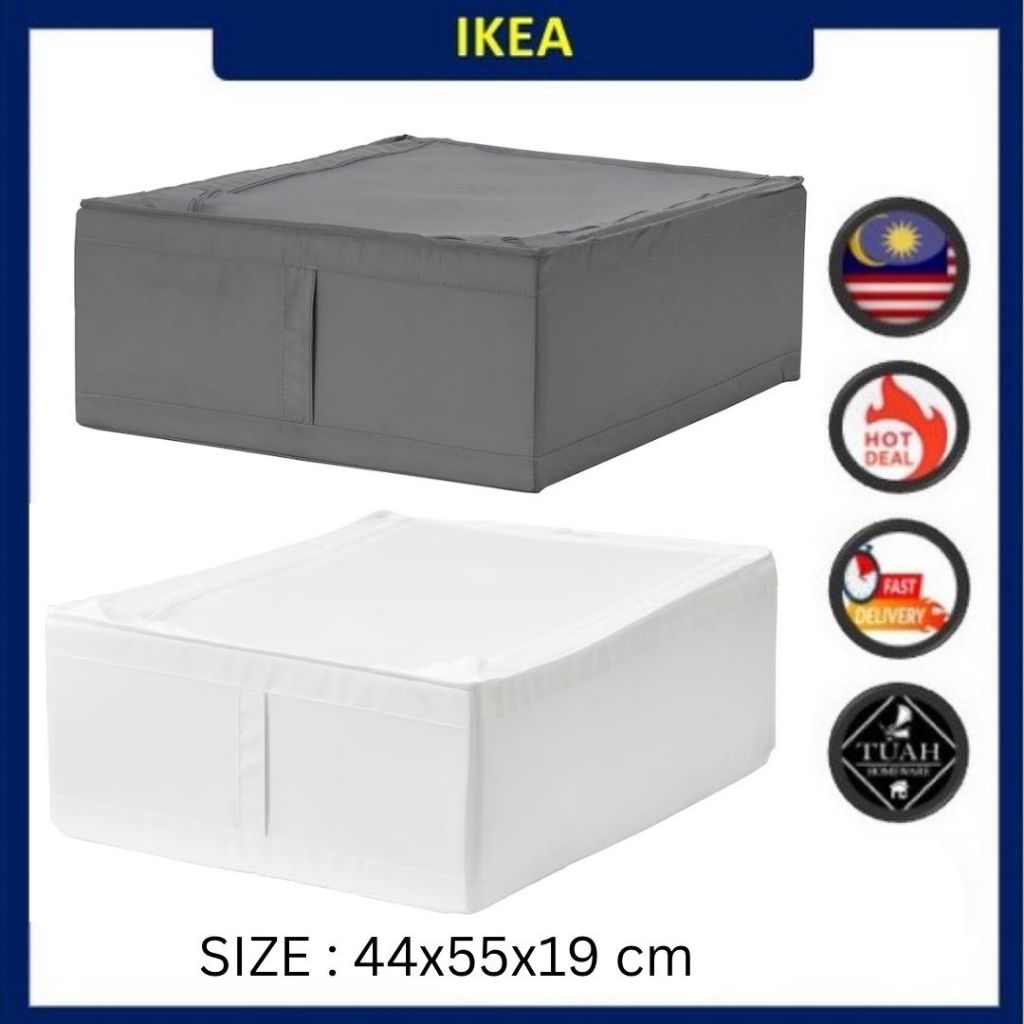 Custodia Per Vestiti Ikea SKUBB - 44x55x19 Cm, Bianco - In Poliestere Riciclato Per Armadio O Letto