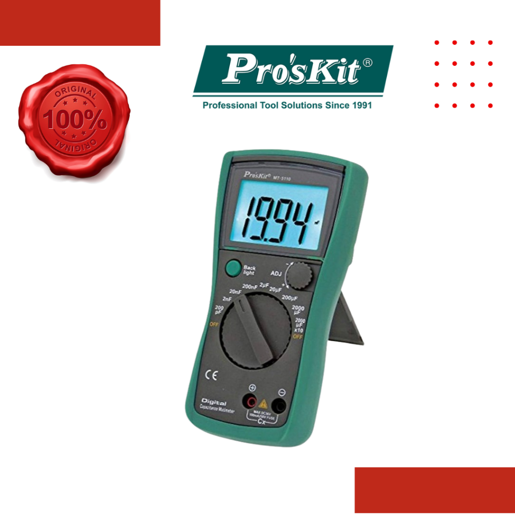 Pro'sKit MT-5110 Capacitance Meter - Handheld Meter For Accurate Capacitance Measurement